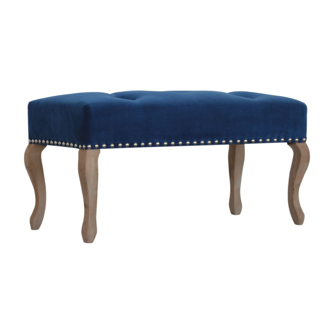 Wholesale French Style Royal Blue Velvet Bench, Dropship For Artisan Blue Sofas (View 14 of 15)