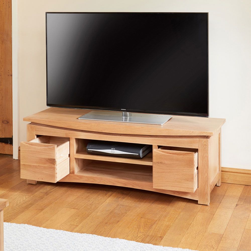 Widescreen Television Cabinet – Scandinavian Oak Living With Regard To Scandinavian Design Tv Cabinets (View 6 of 15)