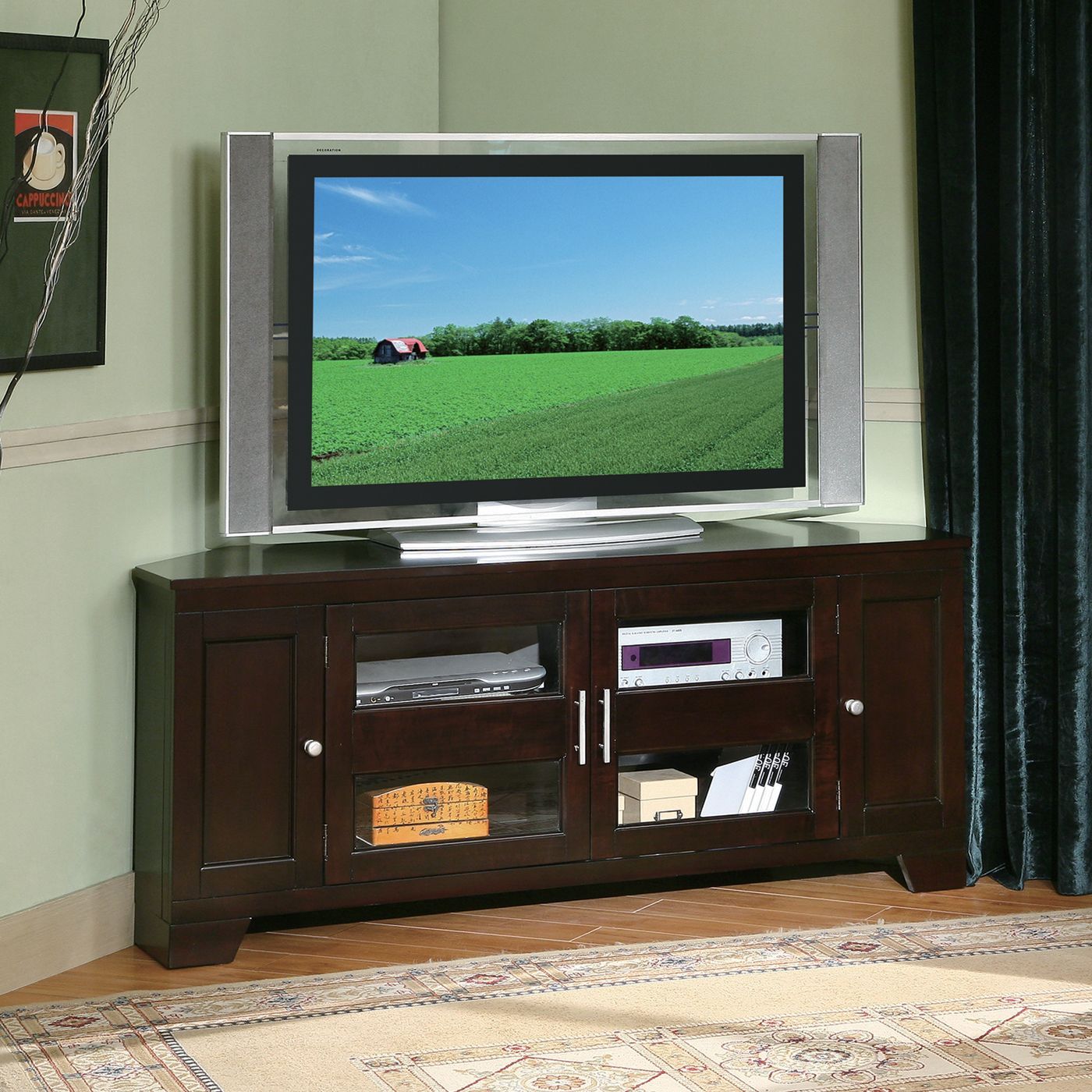 Williams Home Furnishings 5191 60 In Corner Tv Stand Pertaining To Corner Tv Stands For Tvs Up To 60&quot; (View 1 of 15)