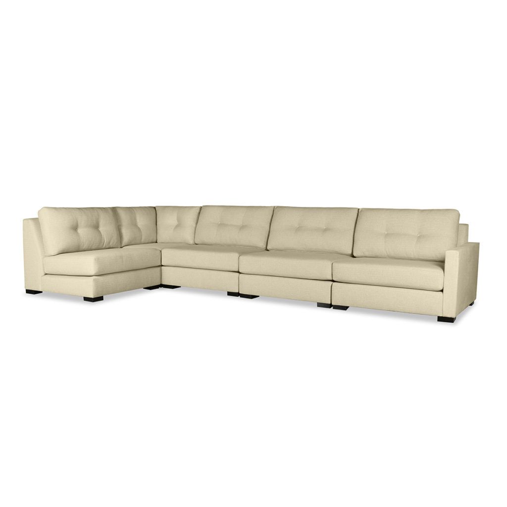 Wilton Buttoned Modular Left L Shape Sectional With Wilton Fabric Sectional Sofas (View 5 of 15)