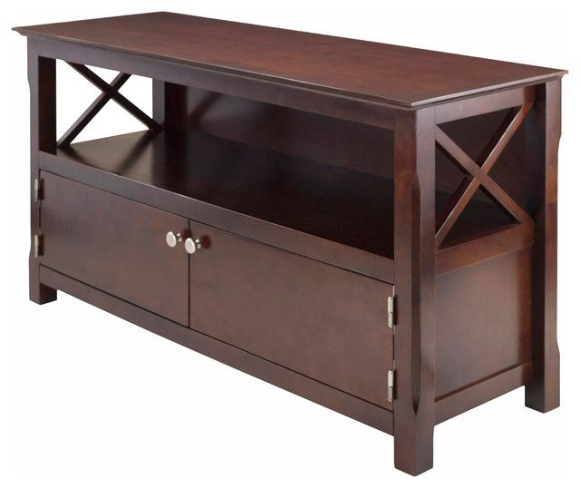 Winsome Wood Xola Cappuccino Transitional Tv Stand – 40643 Intended For Winsome Wood Zena Corner Tv &amp; Media Stands In Espresso Finish (View 7 of 15)
