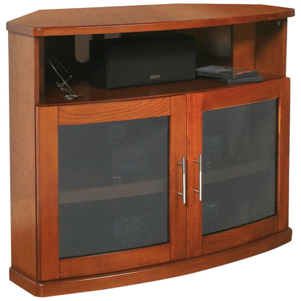 Wood Corner Tv Stand In Tv Stands Intended For Wooden Tv Stands (View 3 of 15)