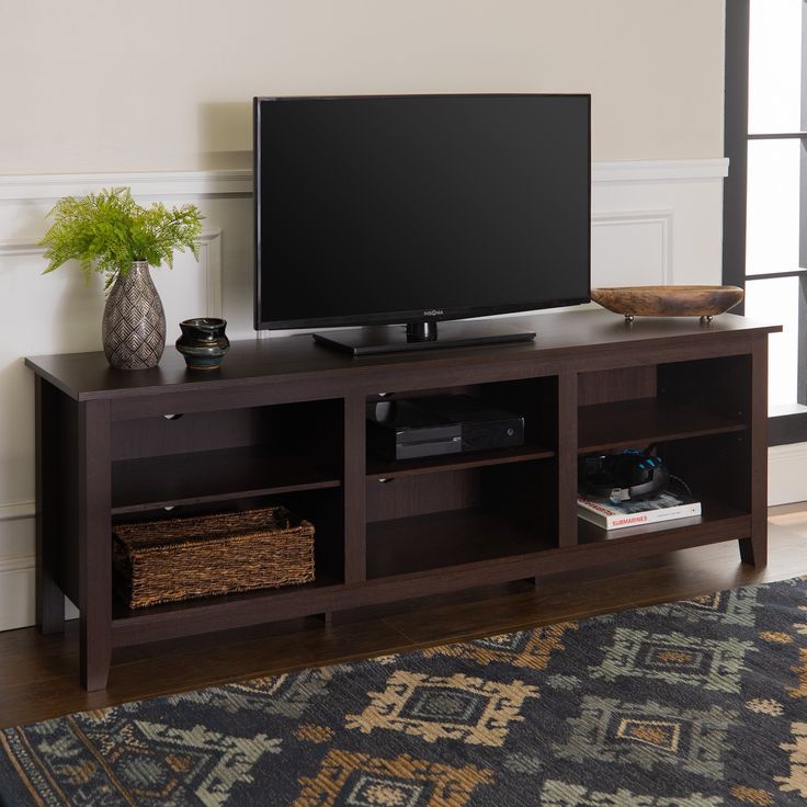 Featured Photo of 2024 Popular Woven Paths Open Storage Tv Stands with Multiple Finishes