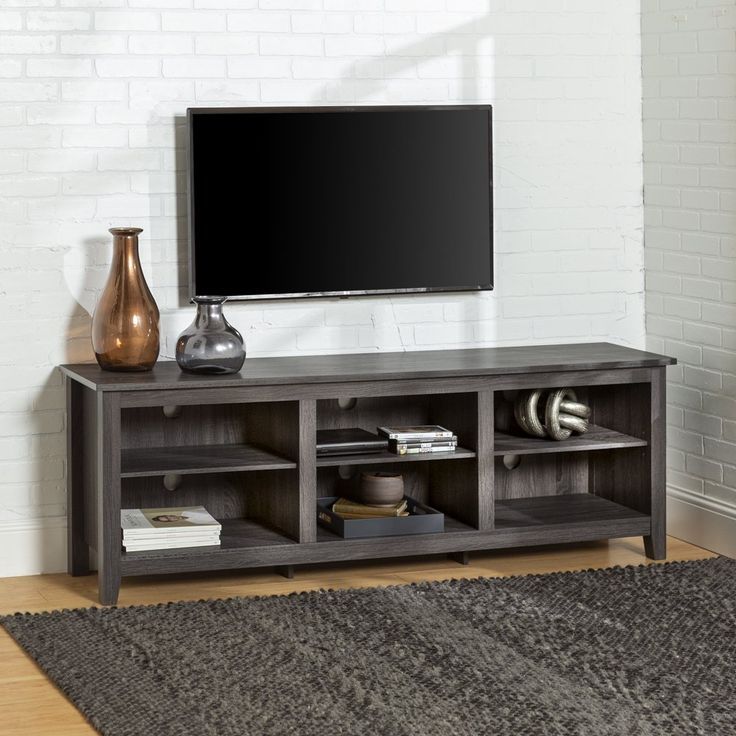 Woven Paths Open Storage Tv Stand For Tvs Up To 80 With Woven Paths Open Storage Tv Stands With Multiple Finishes (Photo 8 of 15)