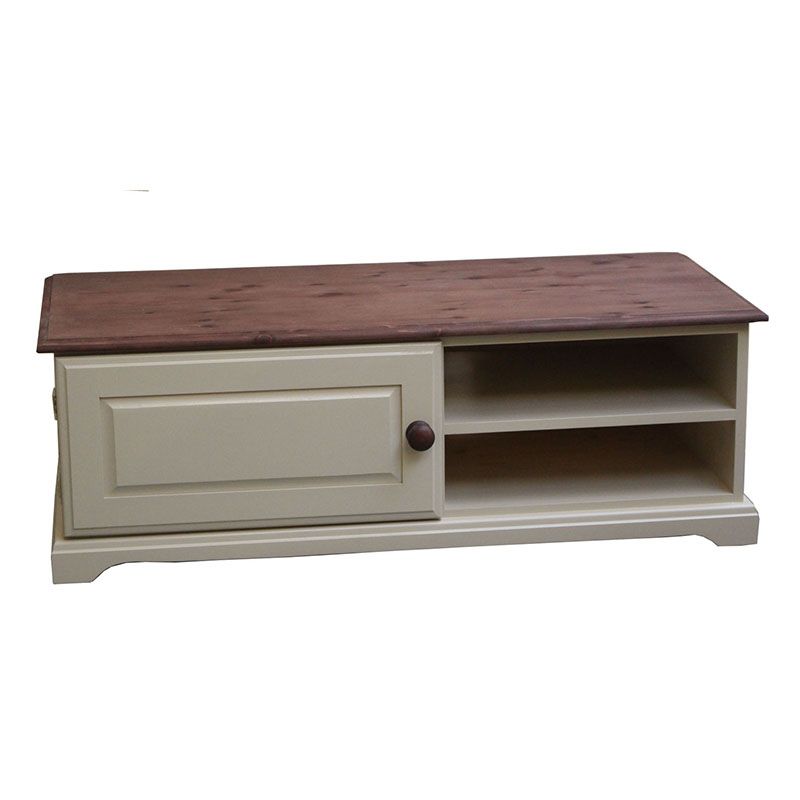 Wye Pine | Painted Hampshire Low Wide Tv Unit Intended For Low Level Tv Storage Units (Photo 7 of 15)
