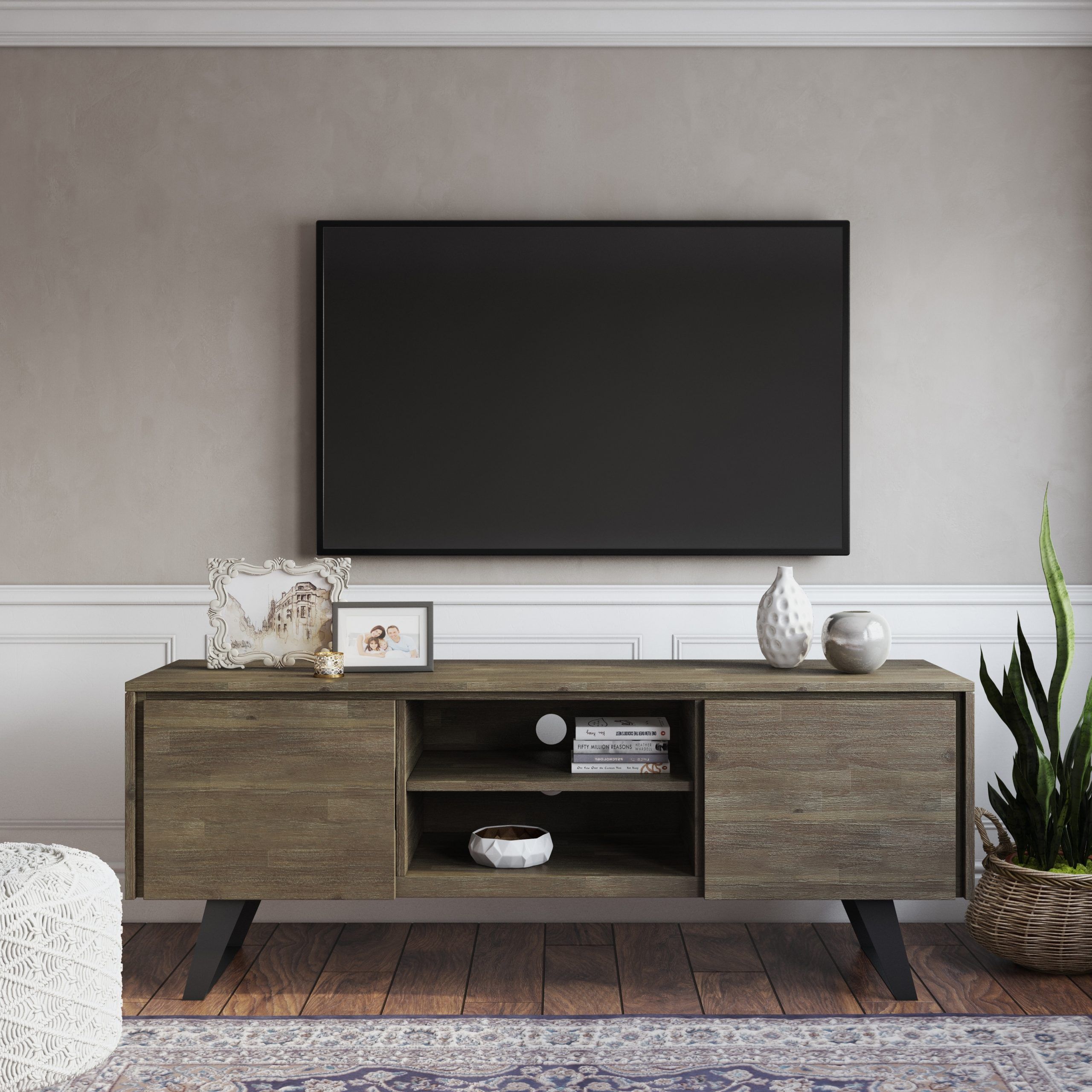 Featured Photo of 15 Collection of Miconia Solid Wood Tv Stands for Tvs Up to 70"