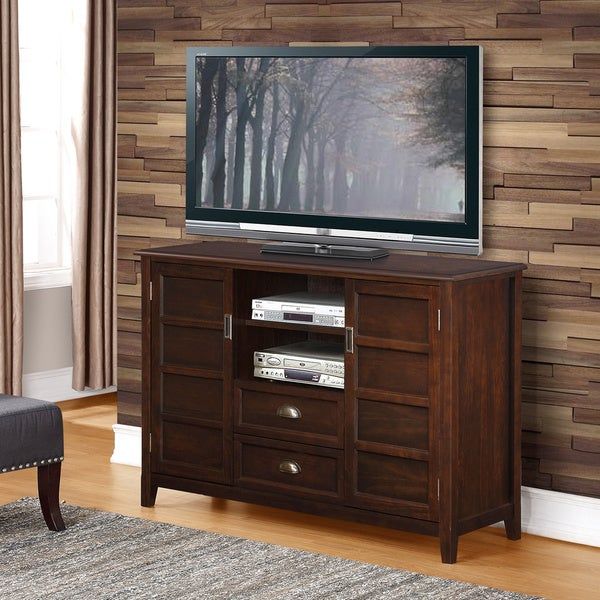 Wyndenhall Portland Collection Espresso Brown Tall Tv Intended For Tv Stand Tall Narrow (View 3 of 15)