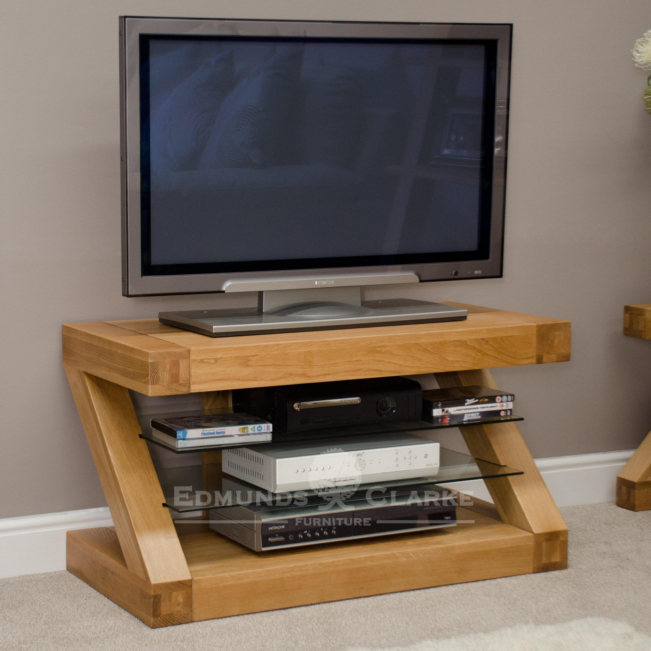 Z Designer Solid Oak Tv Unit – Edmunds And Clarke Furniture In Santana Oak Tv Furniture (View 13 of 15)