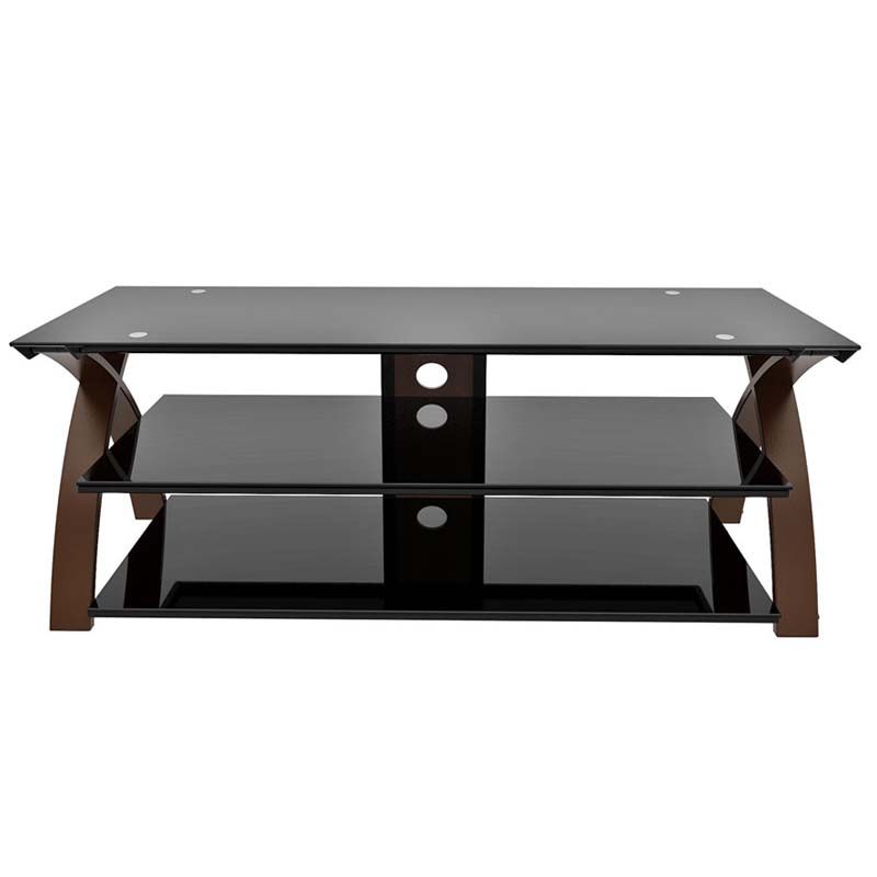 Z Line Designs Willow 58 Inch Tv Stand Espresso And Black Pertaining To Black Glass Tv Stands (View 11 of 15)