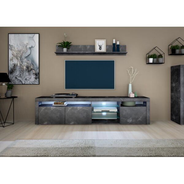 Zipcode Design Eleada Tv Stand For Tvs Up To 88" & Reviews Throughout Ailiana Tv Stands For Tvs Up To 88" (View 3 of 15)