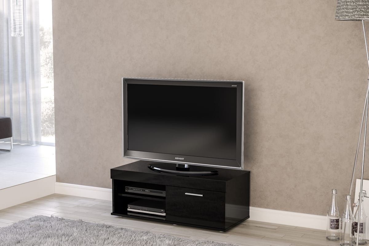 Black Edgeware Small Tv Stands (View 10 of 10)