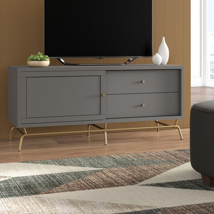 Dayton Tv Stand For Tvs Up To 65" In 2020 | Tv Stand Throughout Claudia Gold Effect Wide Tv Stands (View 18 of 23)