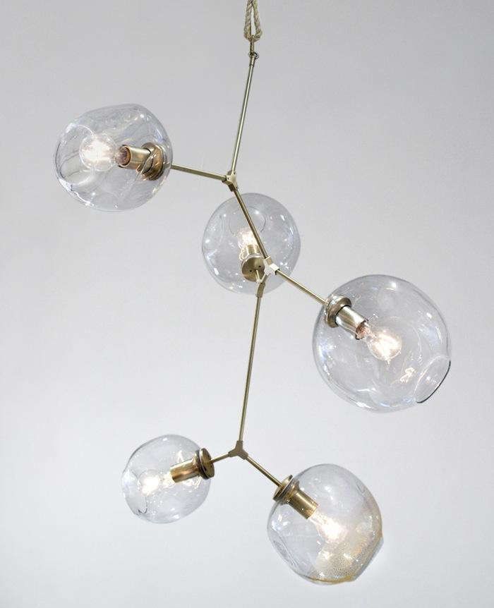 10 Easy Pieces: Modern Glass Globe Chandeliers – Remodelista For Bubbles Clear And Natural Brass One Light Chandeliers (View 14 of 15)