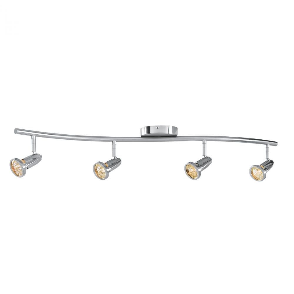Access Brushed Steel Cobra 4 Light Ceiling Or Wall For Steel 13 Inch Four Light Chandeliers (Photo 14 of 15)