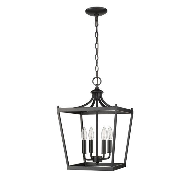 Acclaim Lighting Kennedy Chandelier – 4 Light – Matte For Isle Matte Black Four Light Chandeliers (View 5 of 15)