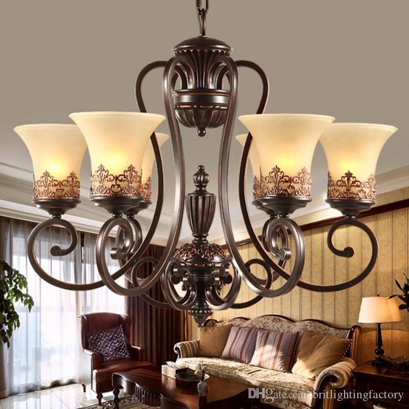 Antique Black Wrought Iron Chandelier Rustic Arts & Crafts Pertaining To Black Iron Eight Light Chandeliers (Photo 14 of 15)