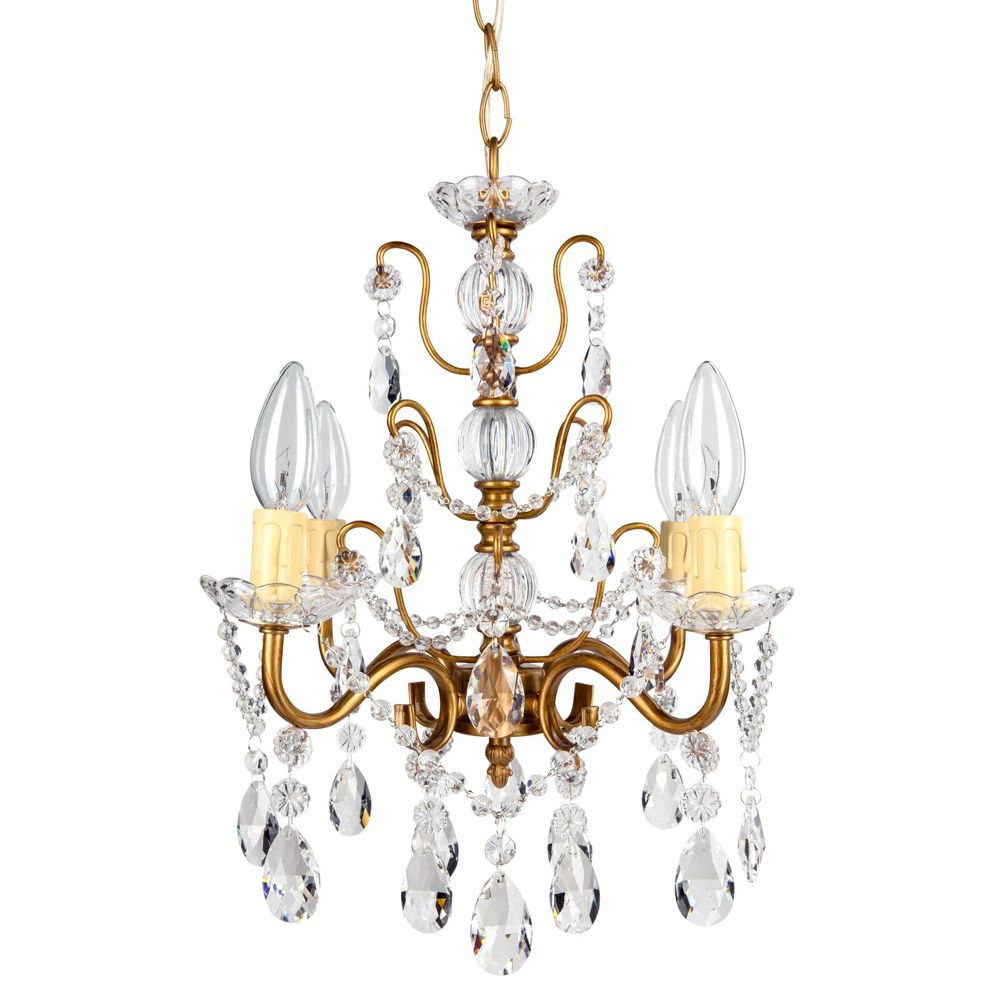 Blanchette 4 – Light Candle Style Classic Chandelier Regarding Antique Gold 13 Inch Four Light Chandeliers (View 6 of 15)