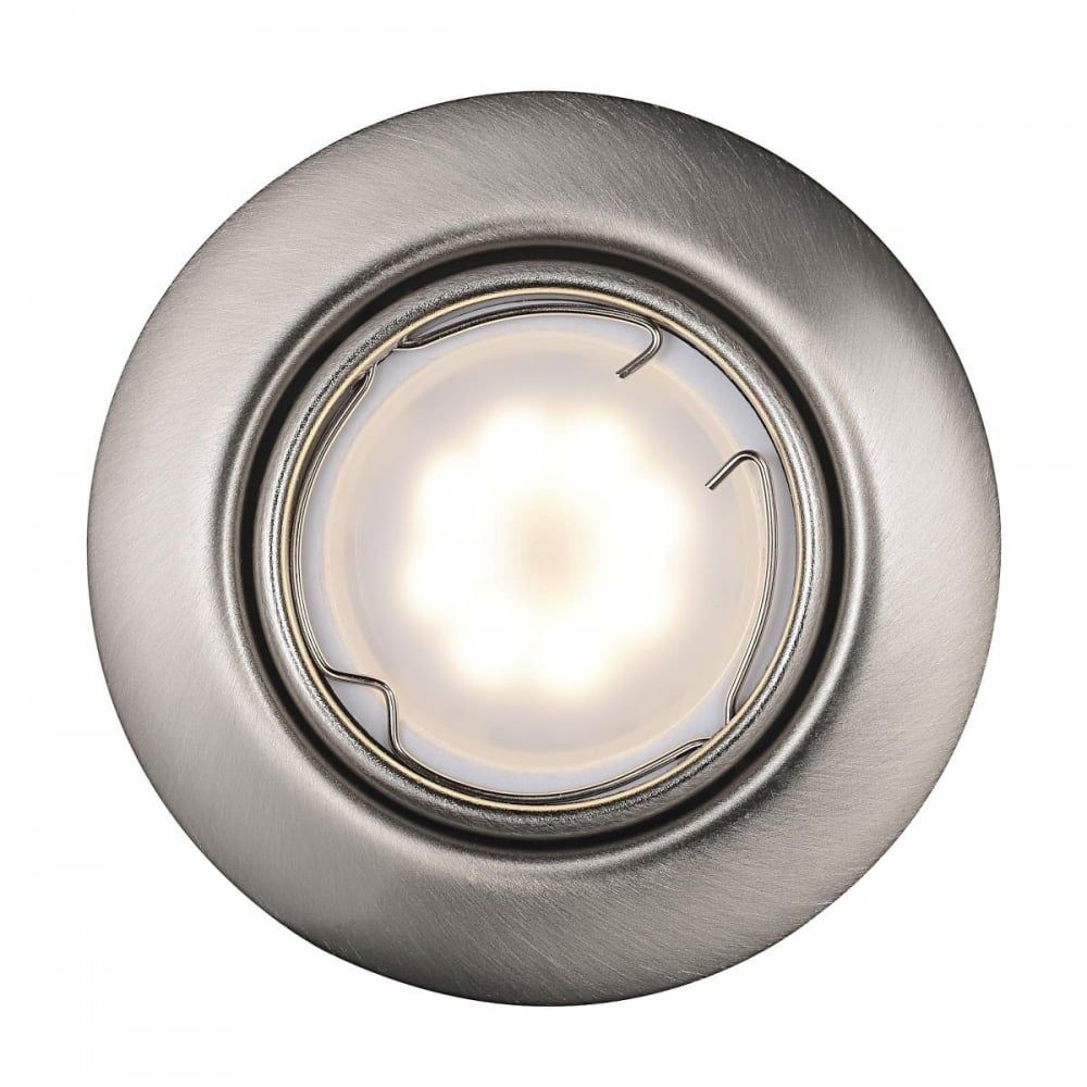 Brushed Steel Recessed Ceiling Spot Light – Lighting And Inside Steel 13 Inch Four Light Chandeliers (Photo 15 of 15)