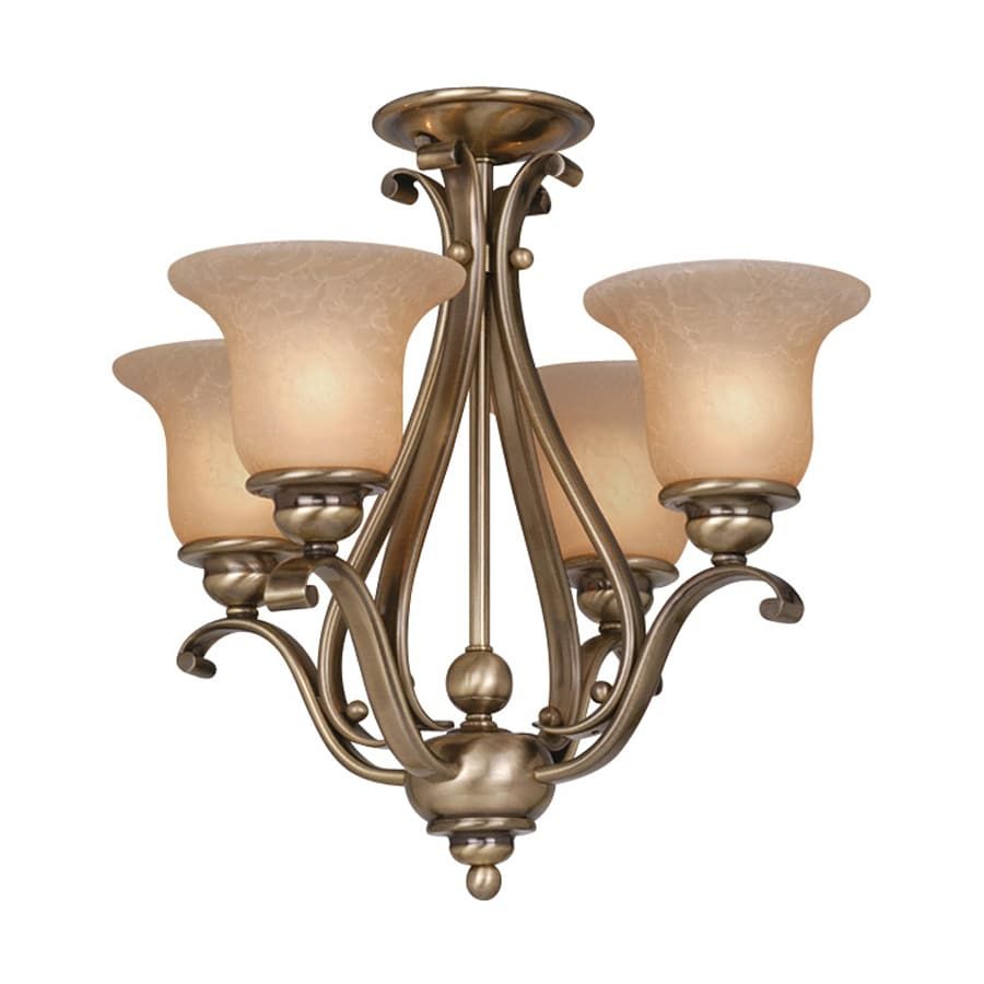 Cascadia Lighting Monrovia 4 Light Antique Brass Within Brass Four Light Chandeliers (View 3 of 15)