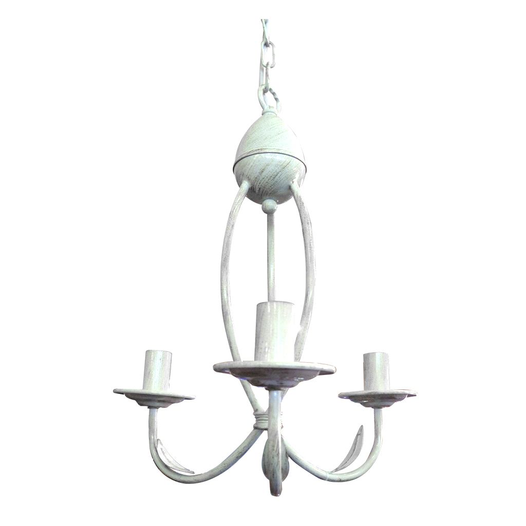Chandelier Fitting 3lt E14 French White Kav9017/3 | Eagle Pertaining To French White 27 Inch Six Light Chandeliers (View 14 of 15)