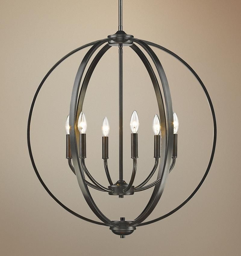 Chandeliers | Colson 25 3/4" Wide Etruscan Bronze 6 Light For Six Light Chandeliers (View 7 of 15)