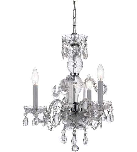Crystorama 5044 Ch Cl Mwp Traditional Crystal 3 Light 16 With Regard To Polished Chrome Three Light Chandeliers With Clear Crystal (Photo 5 of 15)