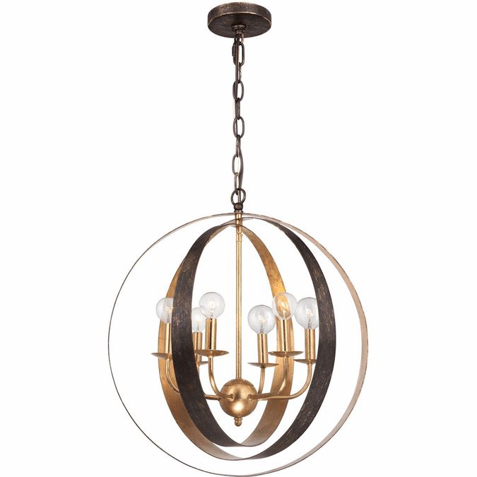 Crystorama 585 Eb Ga Luna English Bronze / Antique Gold Throughout Antique Gold 18 Inch Four Light Chandeliers (View 5 of 15)