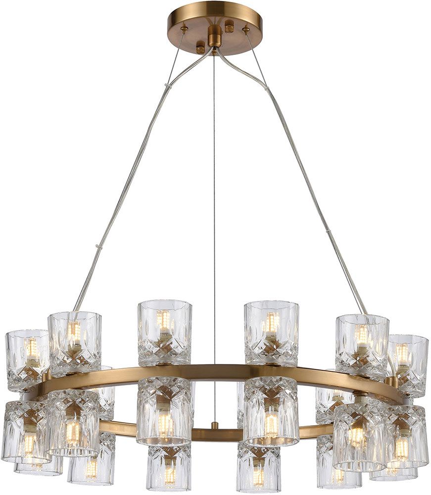 Featured Photo of The Best Satin Brass 27-inch Five-light Chandeliers