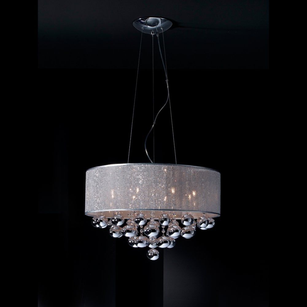 En Vogue Lighting 8 Light Pendant Made Of Polished Steel For Steel Eight Light Chandeliers (View 14 of 15)