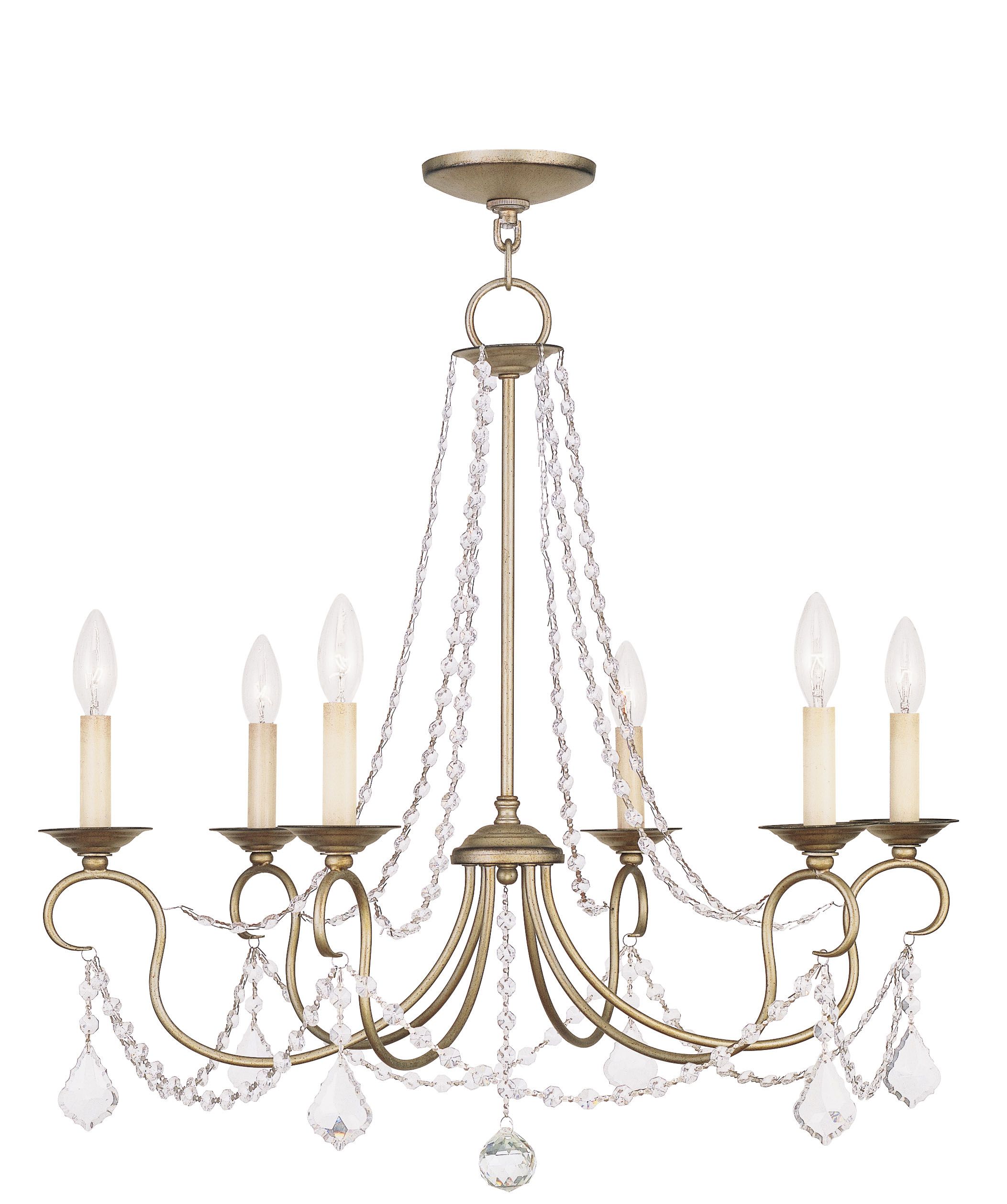 Livex Lighting Pennington Chandelier Hand Painted Antique Throughout Four Light Antique Silver Chandeliers (Photo 5 of 15)