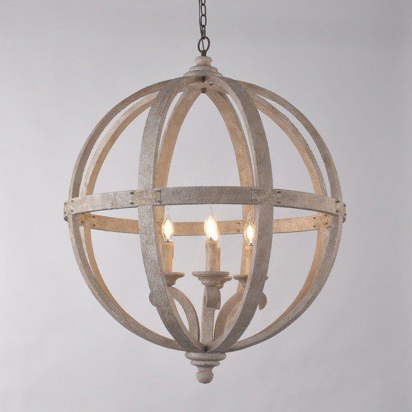 Luxury Rustic Style 4 Light Wooden Globe Chandelier Regarding Rustic Black 28 Inch Four Light Chandeliers (View 6 of 15)