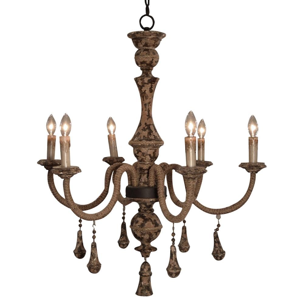 Maisie French Country Antique Gold 6 Light Chandelier Regarding Antique Gold 18 Inch Four Light Chandeliers (View 12 of 15)