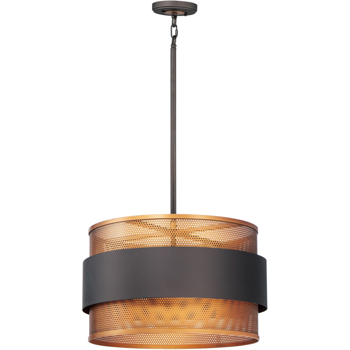 Maxim Lighting 31204oiab Caspian Pendant Oil Rubbed Bronze Within Oil Rubbed Bronze And Antique Brass Four Light Chandeliers (Photo 4 of 15)