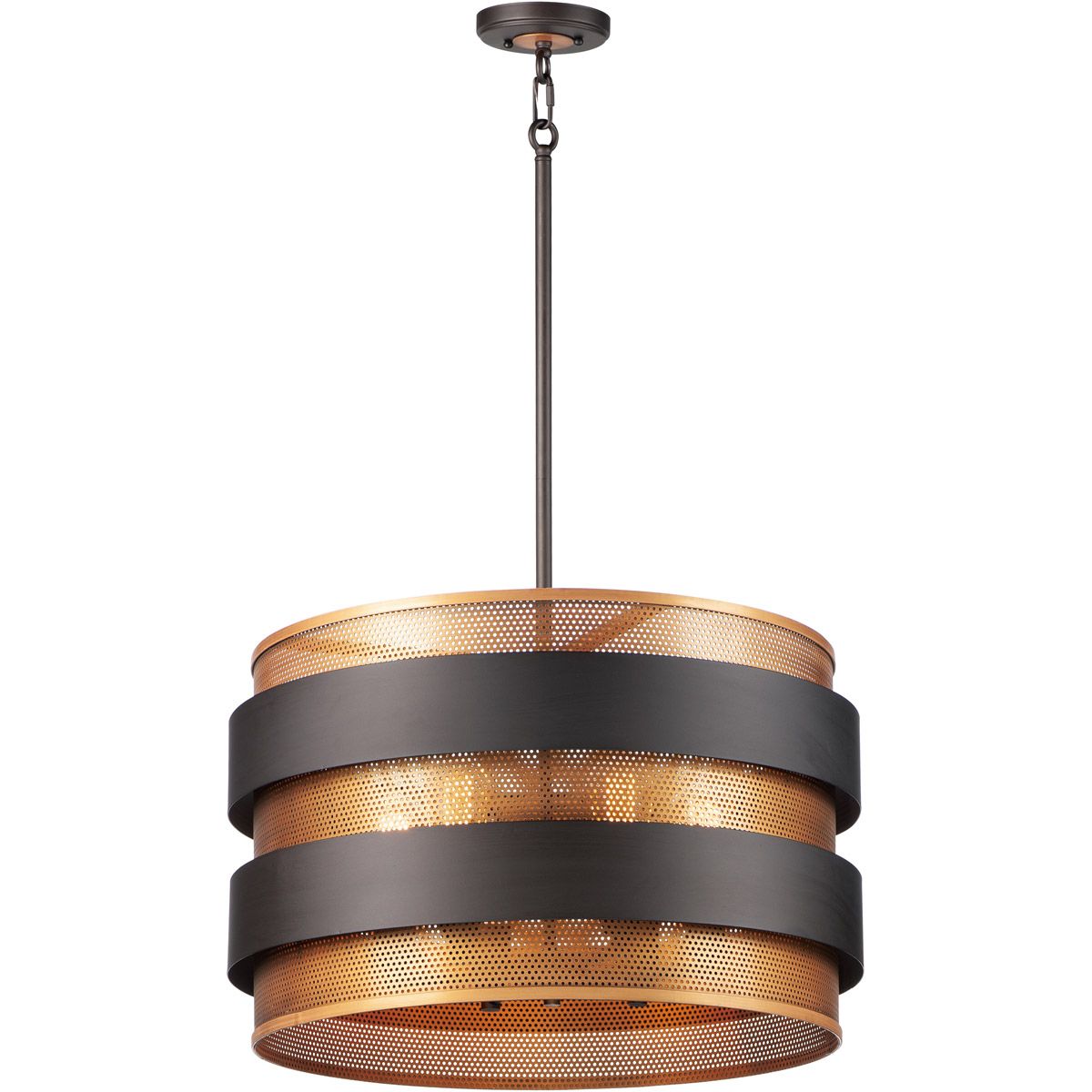 Maxim Lighting 31205oiab Caspian Pendant Oil Rubbed Bronze With Regard To Oil Rubbed Bronze And Antique Brass Four Light Chandeliers (View 5 of 15)