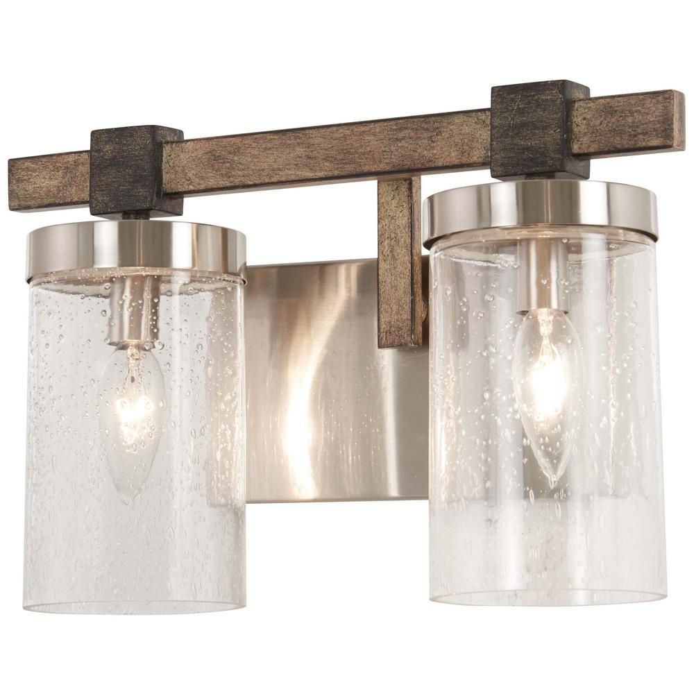 Minka Lavery Bridlewood 2 Light Stone Grey With Brushed For Stone Grey With Brushed Nickel Six Light Chandeliers (View 6 of 15)