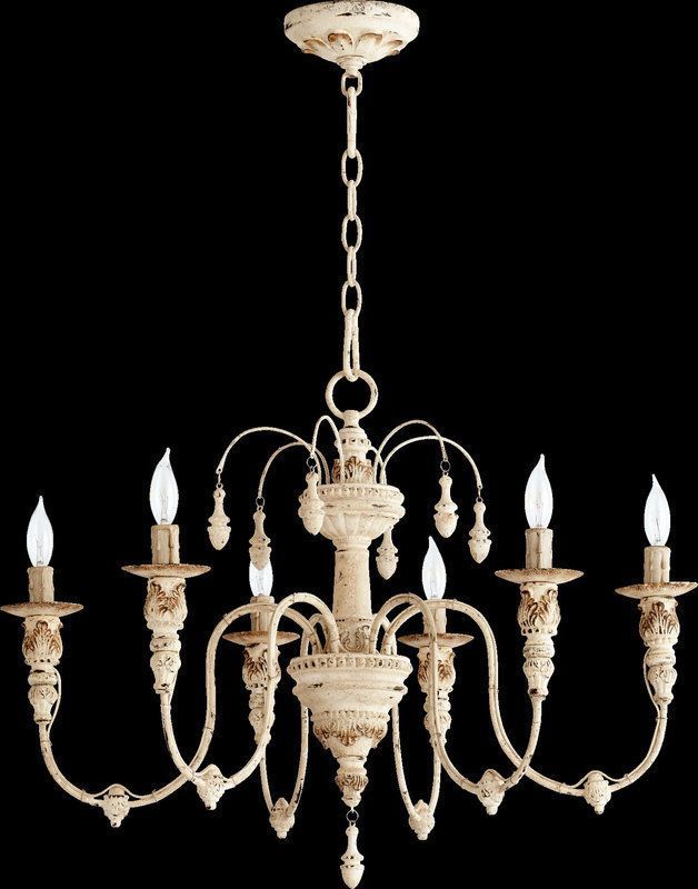 New Horchow French Restoration Vintage Hardware Antique Within French White 27 Inch Six Light Chandeliers (View 7 of 15)