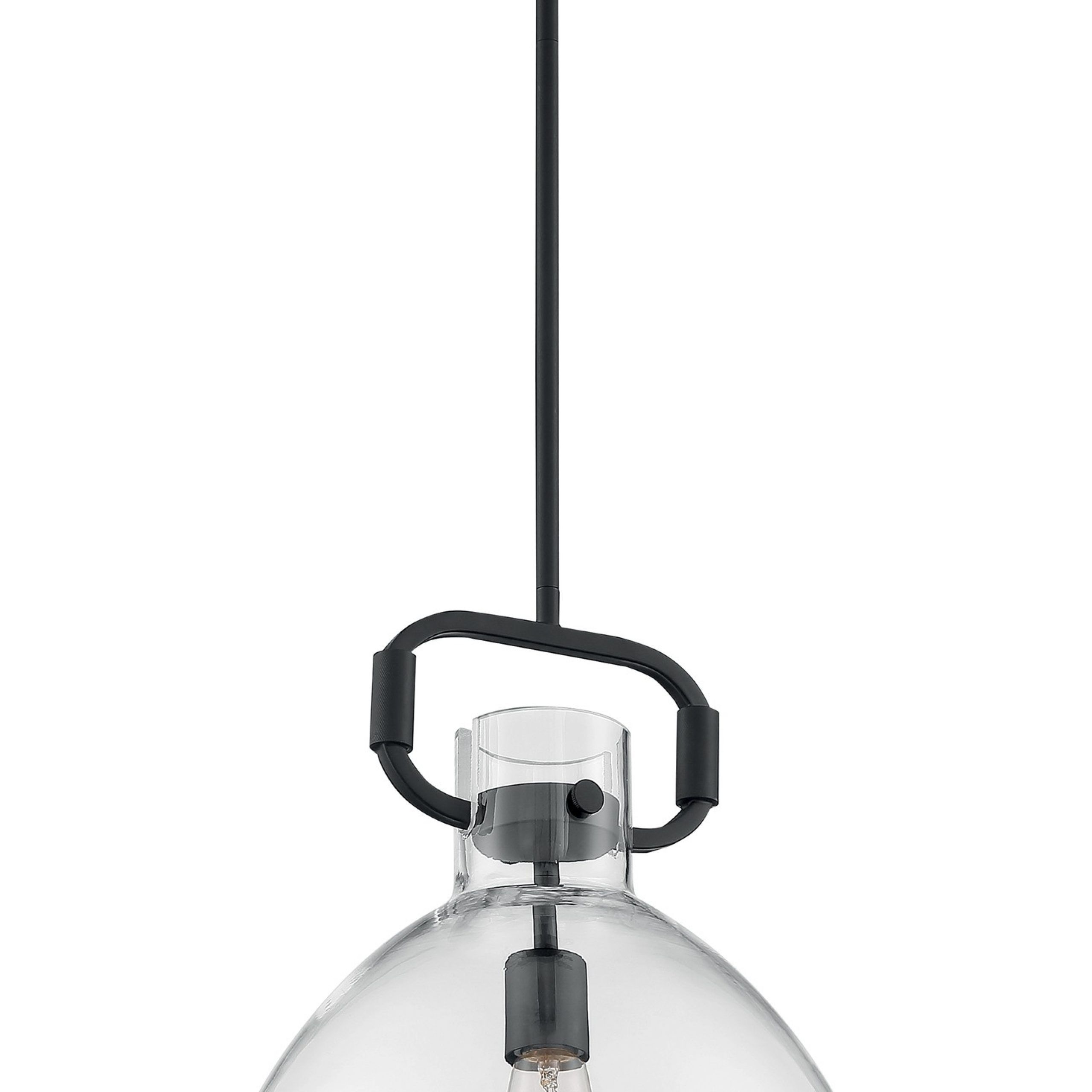 Nuvo Lighting 60/7152 Teresa 1 Light Bell Pendant Fixture Regarding Matte Black Nine Light Chandeliers (View 12 of 15)