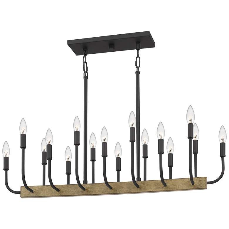 Quoizel Coda 39" Wide Matte Black 16 Light Island Pertaining To 16 Light Island Chandeliers (View 3 of 15)