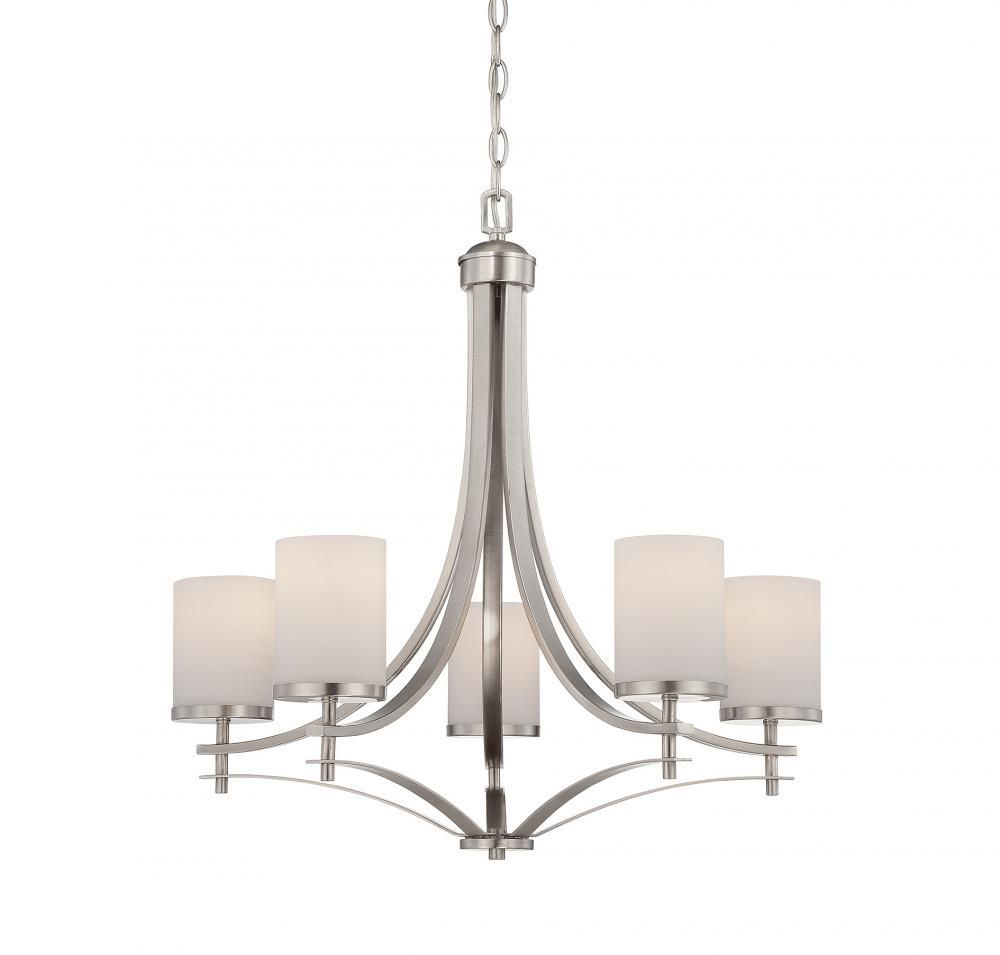 Satin Nickel Up Chandelier : 1 330 5 Sn | Southern Lights Within Satin Nickel Five Light Single Tier Chandeliers (View 8 of 15)