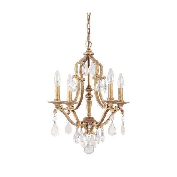 Shop Capital Lighting Blakely Collection 4 Light Antique Throughout Antique Gild One Light Chandeliers (View 3 of 15)