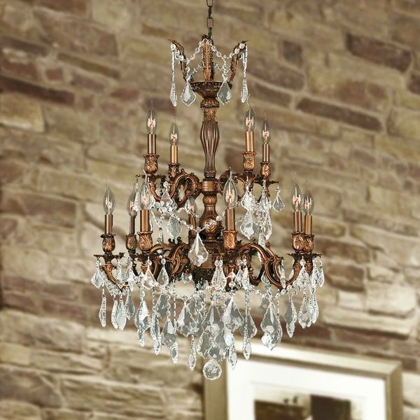 Shop French Imperial 12 Light 24 Inch French Gold Finish Pertaining To Antique Gild One Light Chandeliers (View 12 of 15)