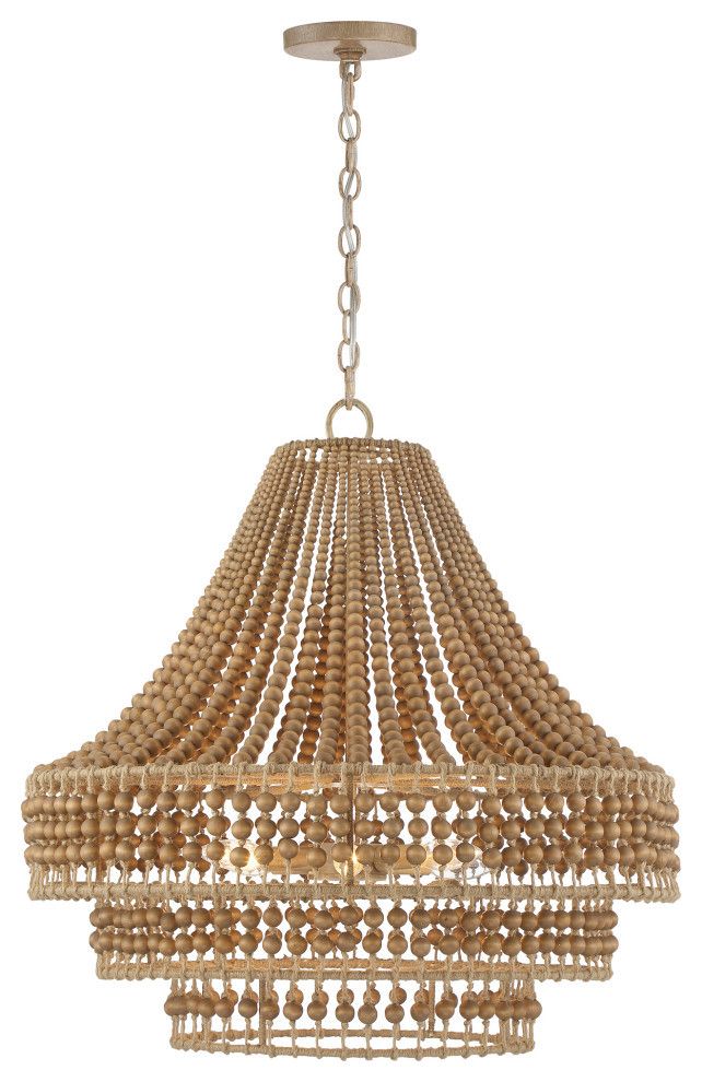 Silas 6 Light Burnished Silver Chandelier – Beach Style Inside Burnished Silver 25 Inch Four Light Chandeliers (Photo 11 of 15)