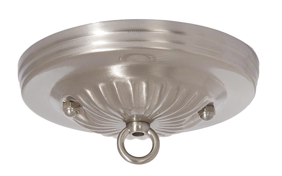 Steel Lighting Canopy Kit W/satin Nickel Finish, 5 1/4 Dia For Steel 13 Inch Four Light Chandeliers (View 12 of 15)