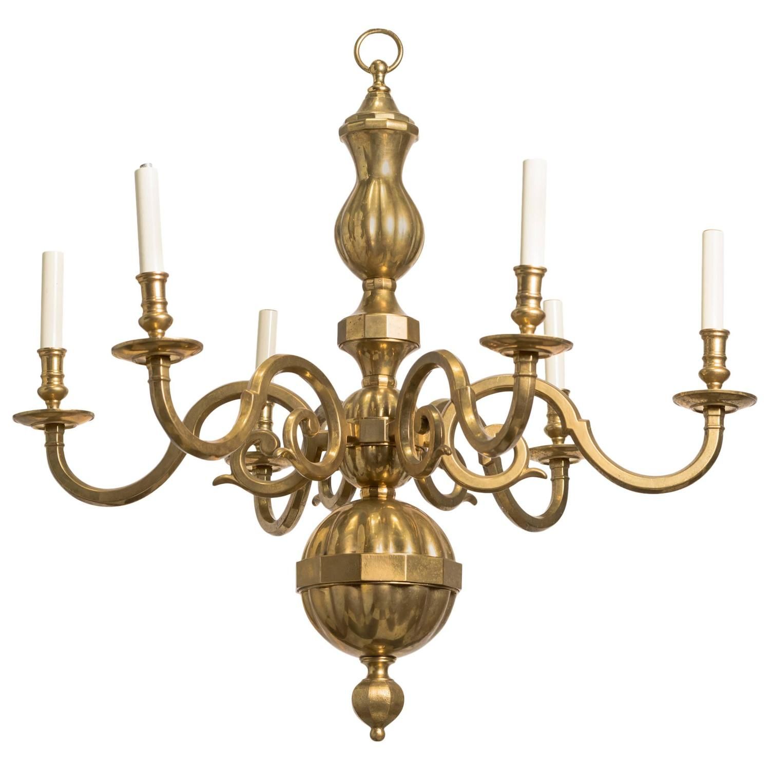 Featured Photo of The 15 Best Collection of Natural Brass Six-light Chandeliers