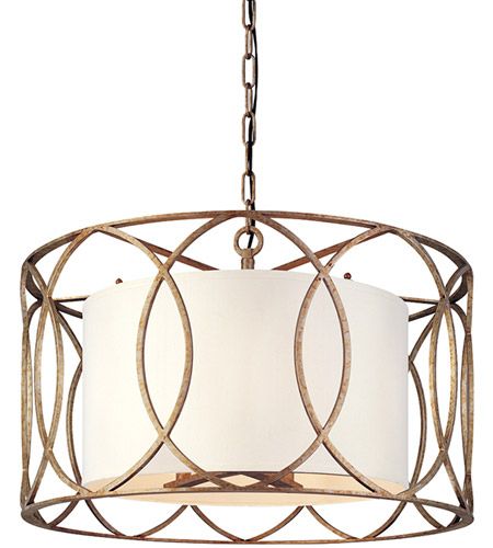 Troy Lighting F1285sg Sausalito 5 Light 25 Inch Silver With Burnished Silver 25 Inch Four Light Chandeliers (View 9 of 15)