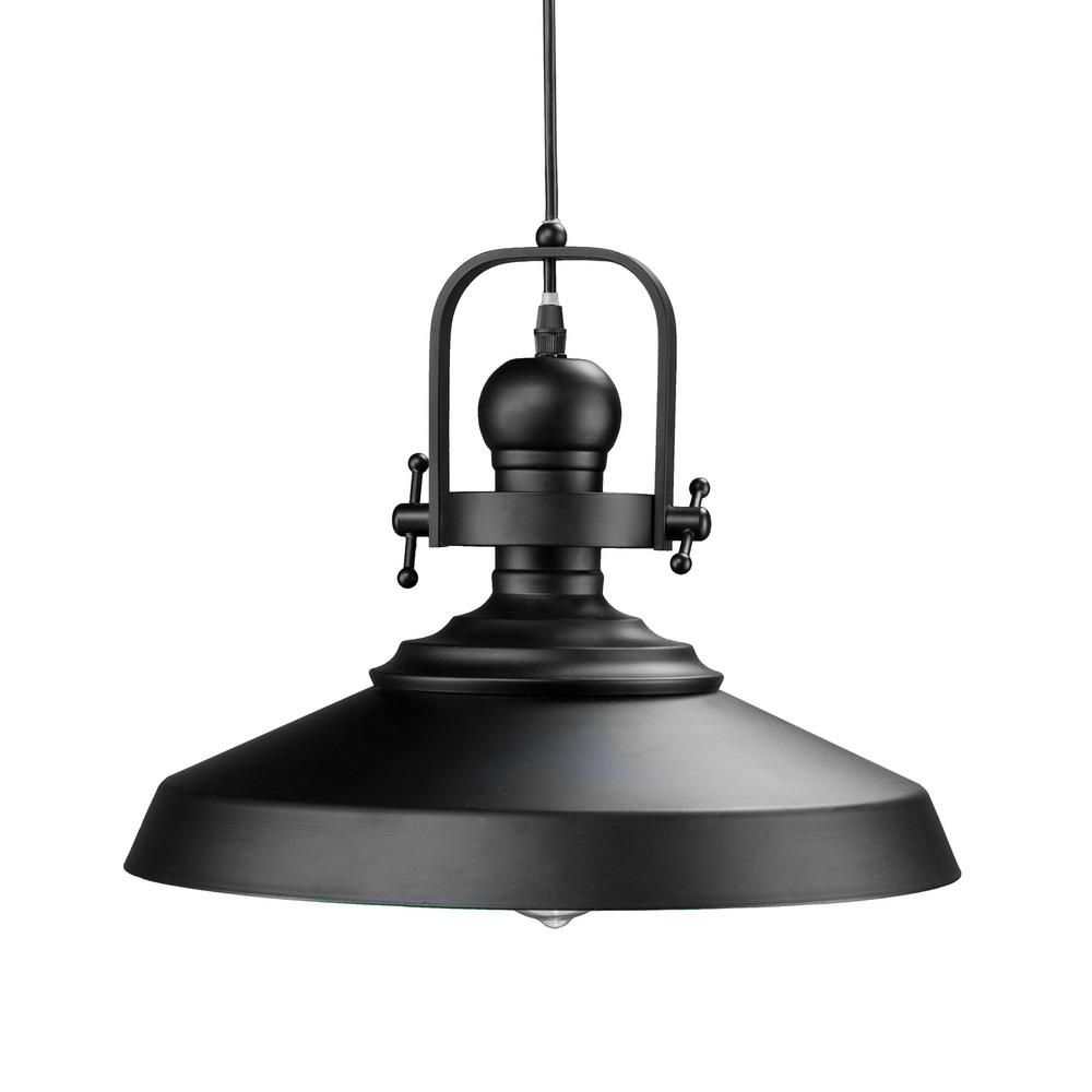 Unbranded Dido 1 Light Matte Black Pendant Lamp Hd88159 With Matte Black Three Light Chandeliers (View 9 of 15)