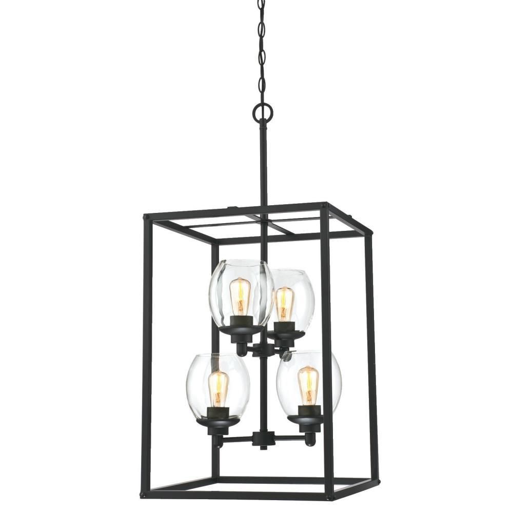 Westinghouse Ardleigh 4 Light Matte Black Chandelier With Intended For Isle Matte Black Four Light Chandeliers (Photo 4 of 15)