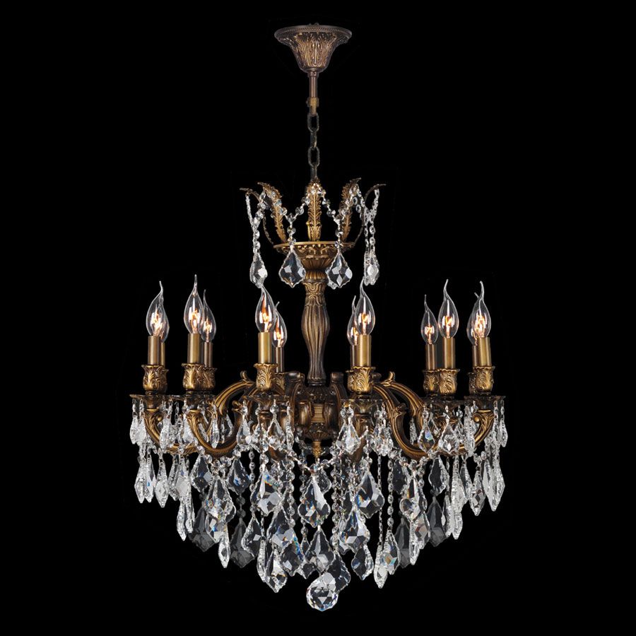 Worldwide W83341b27 Versailles 27 Inch Diameter 12 Candle For Old Bronze Five Light Chandeliers (View 10 of 15)