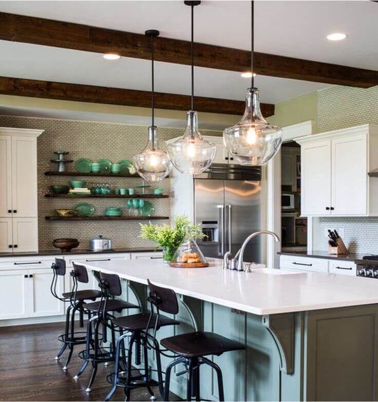 Featured Photo of  Best 15+ of Wood Kitchen Island Light Chandeliers