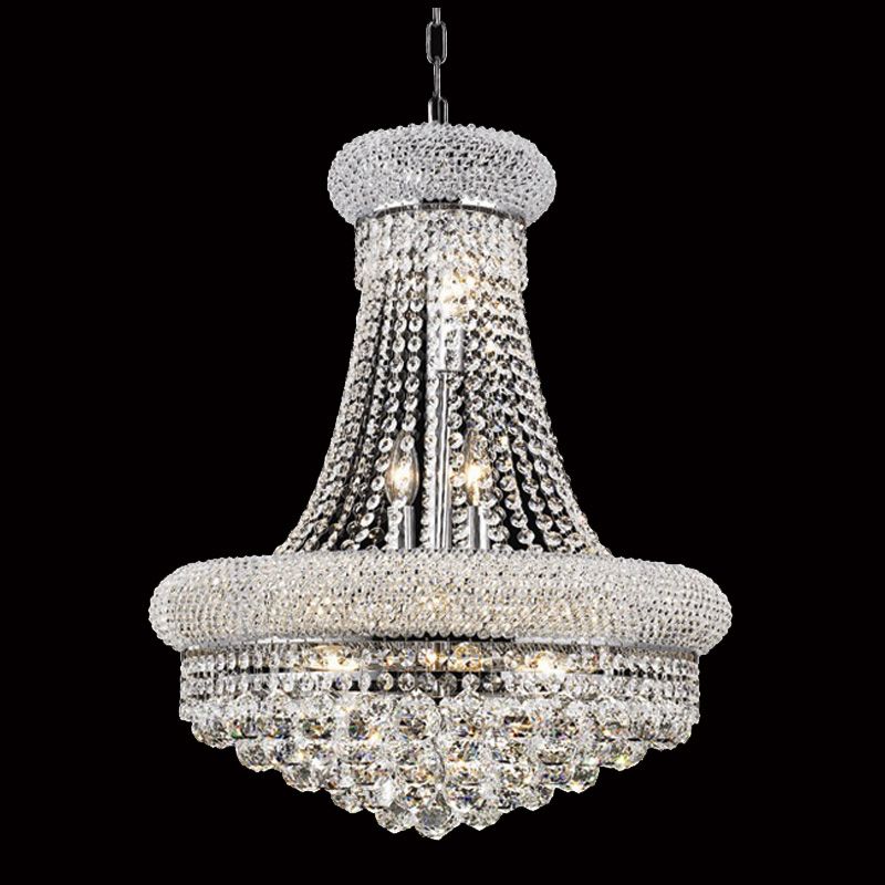 20 Inch Empire Crystal Chandelier In Chrome – Empire Ⅰ In Chrome And Crystal Led Chandeliers (View 2 of 15)